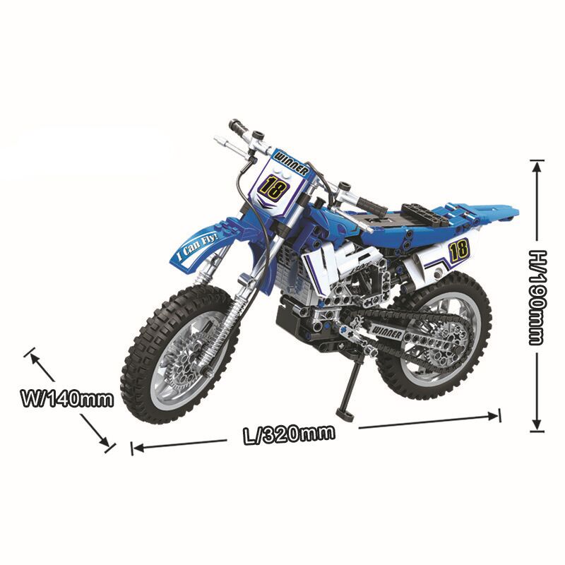 Boutique Planete Jouets France - Moto Cross compatible avec briques LEGO Technic 5 Moto Cross compatible avec briques LEGO Technic – Image 5