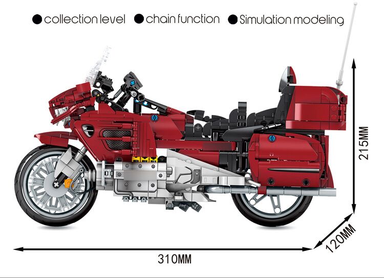 Boutique Planete Jouets France - Honda GOLD WING 1800 compatible avec briques LEGO Technic 2 Honda GOLD WING 1800 compatible avec briques LEGO Technic – Image 2