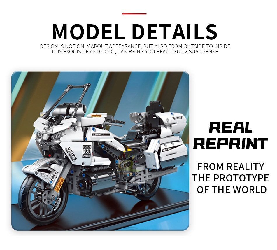 Boutique Planete Jouets France - Moto Honda Speed Champions compatible avec briques LEGO Technic 5 Moto Honda Speed Champions compatible avec briques LEGO Technic – Image 5