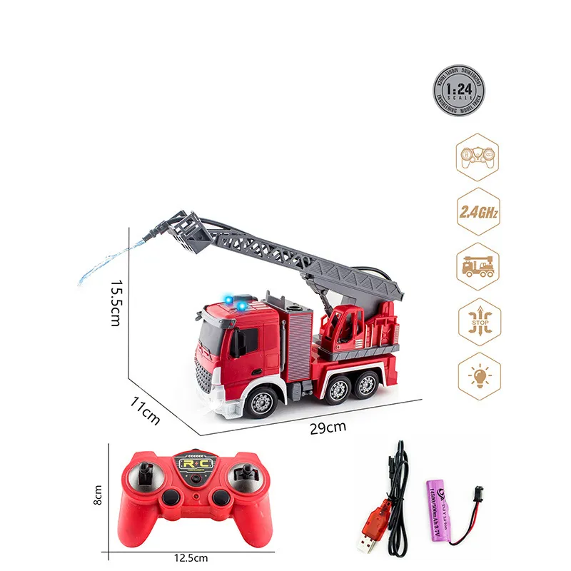 Boutique Planete Jouets France - Camion Télécommandé Échelle Pivotante Automatique de pompier 1/24 7 Camion Télécommandé Échelle Pivotante Automatique de pompier 1/24 – Image 7
