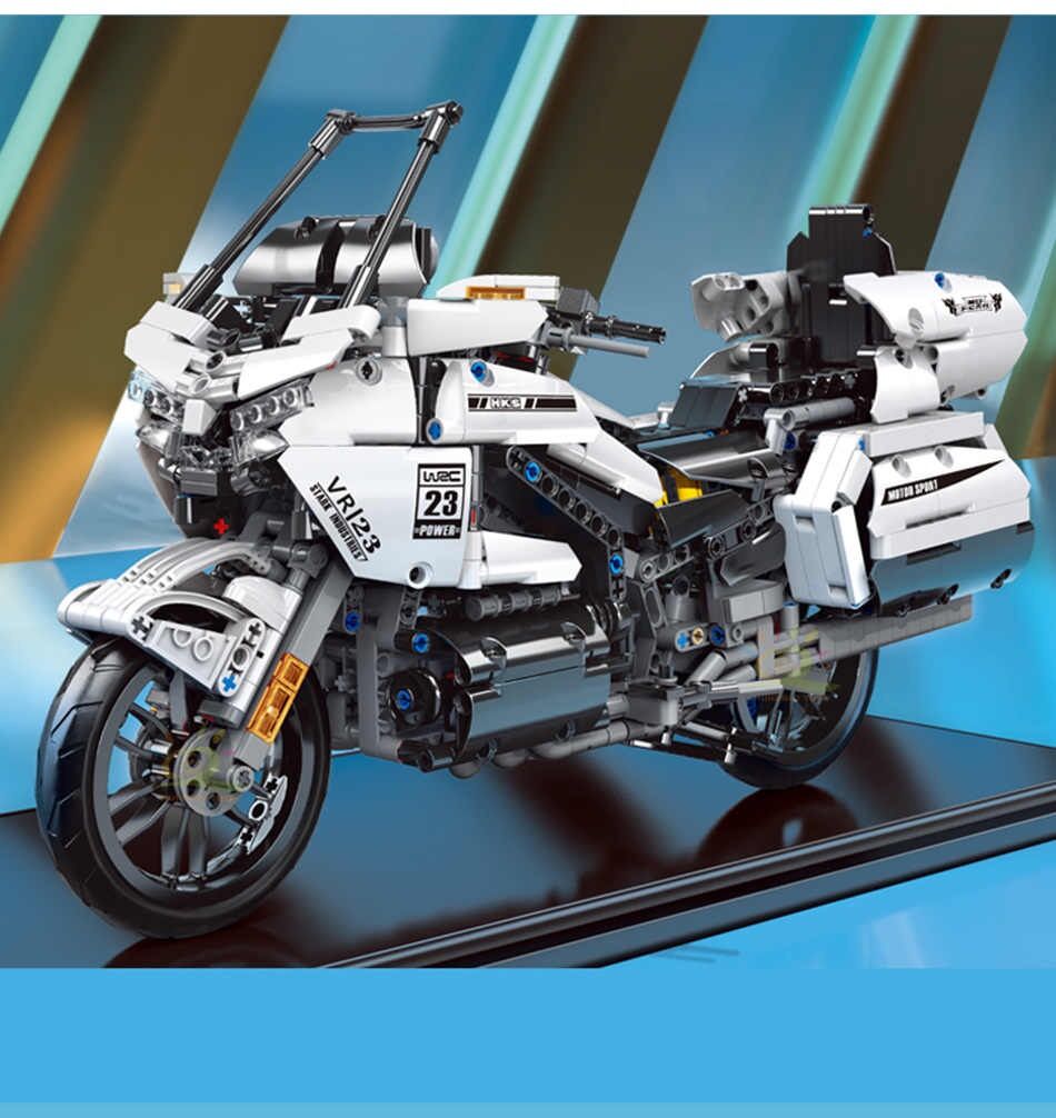 Boutique Planete Jouets France - Moto Honda Speed Champions compatible avec briques LEGO Technic 1 Moto Honda Speed Champions compatible avec briques LEGO Technic