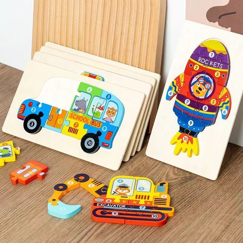 Boutique Planete Jouets France - Jouets éducatifs - Puzzle en bois aux plusieurs modèles 2 Jouets éducatifs - Puzzle en bois aux plusieurs modèles – Image 2