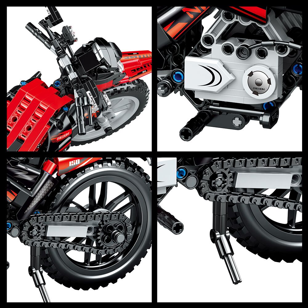 Boutique Planete Jouets France - Motocross pour enfants compatible avec briques LEGO Technic 4 Motocross pour enfants compatible avec briques LEGO Technic – Image 4