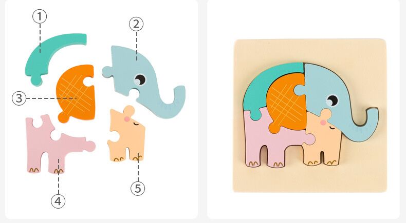Boutique Planete Jouets France - Jouets éducatifs Puzzle 3D en bois de haute qualité pour bébé 4 Jouets éducatifs Puzzle 3D en bois de haute qualité pour bébé – Image 4