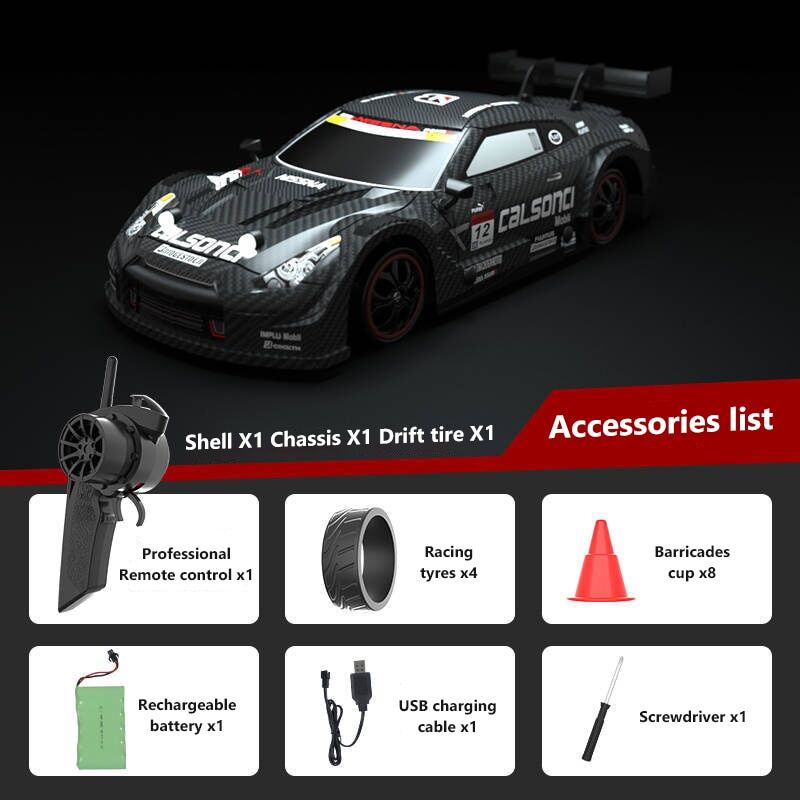 Boutique Planete Jouets France - Voiture télécommandée GT500 Noir 1/16 1 Voiture télécommandée GT500 Noir 1/16