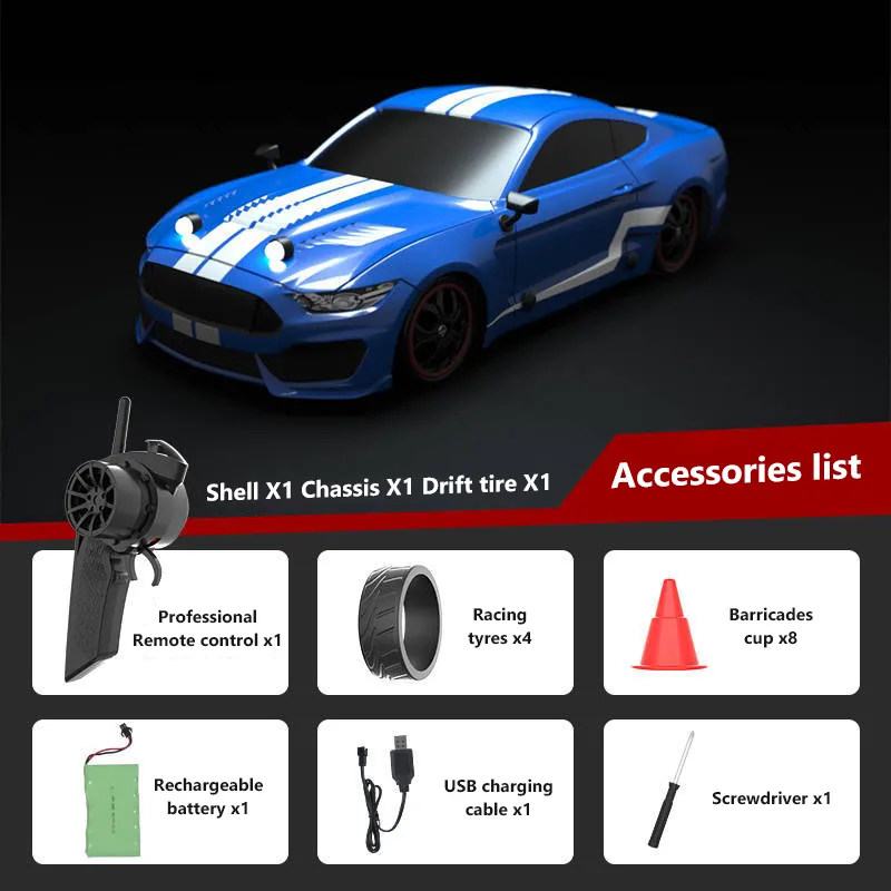 Boutique Planete Jouets France - Voiture télécommandée GTR Bleu 1/16 1 Voiture télécommandée GTR Bleu 1/16