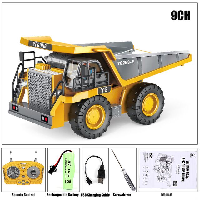 Boutique Planete Jouets France - Camion télécommandé - Tombereau Jaune 1/24 2 Camion télécommandé - Tombereau Jaune 1/24 – Image 2
