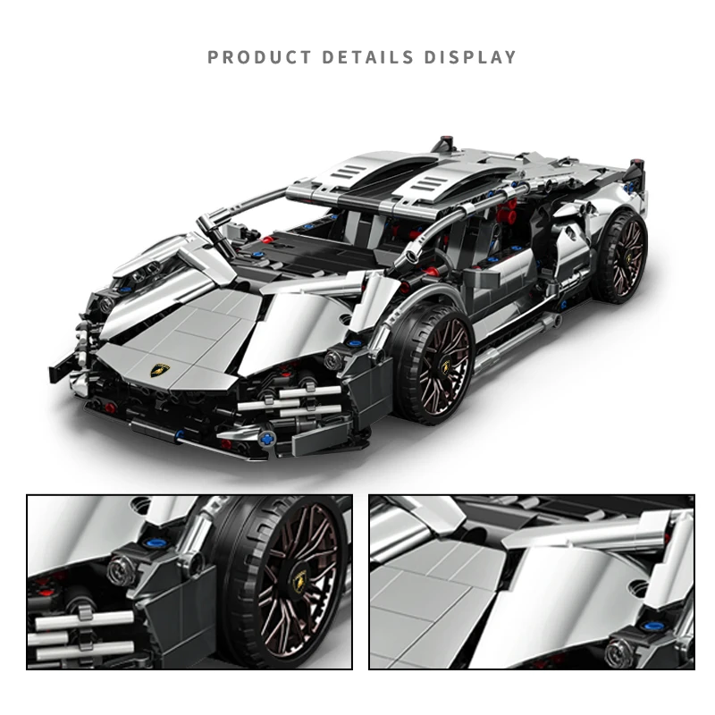 Boutique Planete Jouets France - Lego Technic Lamborghini 1280Pcs 1 PlaneteJouets.com Lamborghini Revuelto compatible avec briques LEGO Technic 1280Pcs