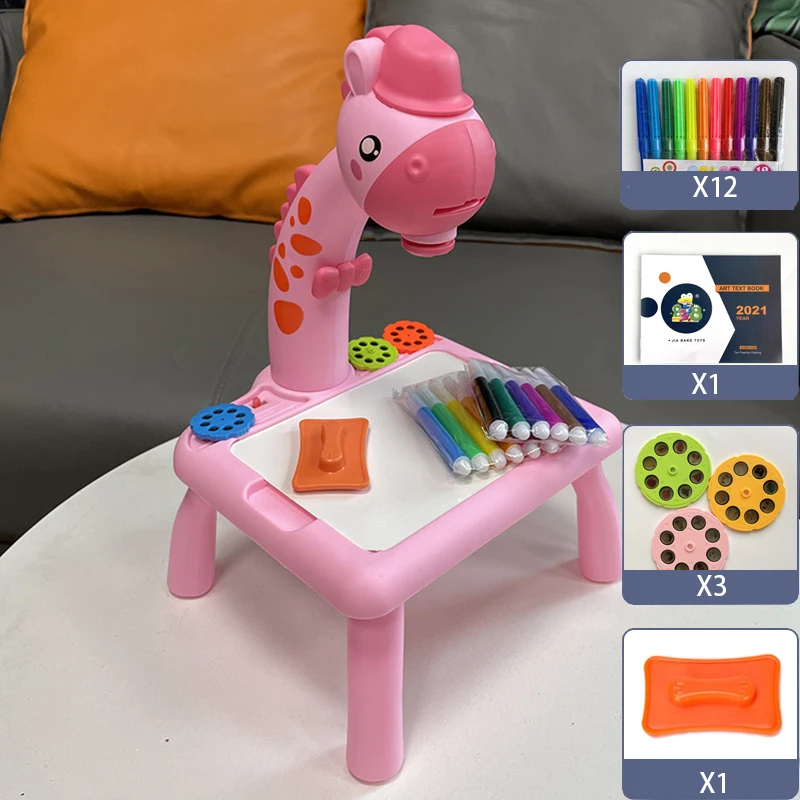 Boutique Planete Jouets France - Projecteur Led Art Table à Dessin Rose 1 Planete Jouets Projecteur Led Art Table à Dessin Rose