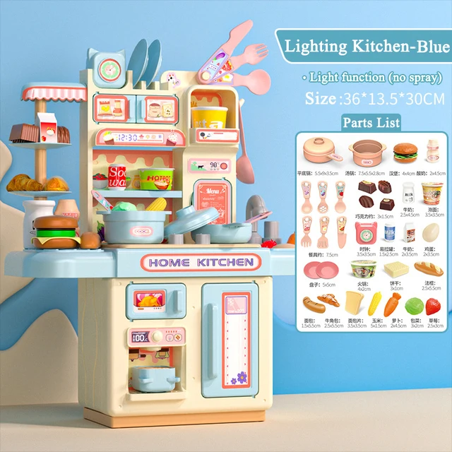 Boutique Planete Jouets France - Cuisine enfant simulation en bleu 1 Cuisine enfant simulation en bleu