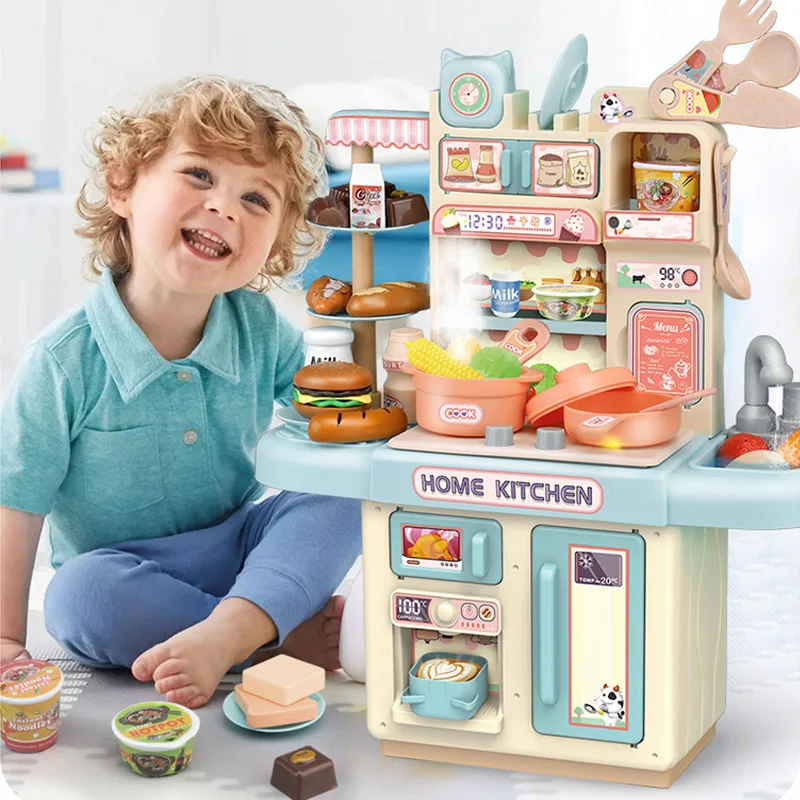 Boutique Planete Jouets France - Cuisine enfant simulation en bleu 2 Cuisine enfant simulation en bleu – Image 2