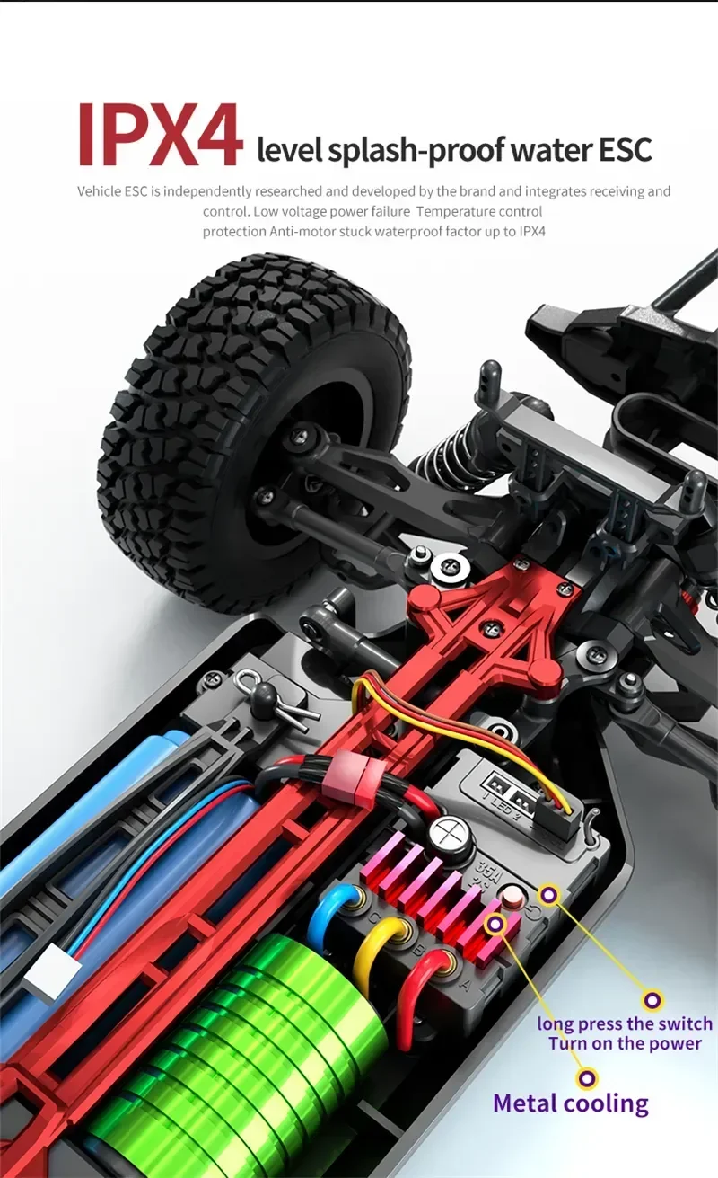 Boutique Planete Jouets France - Voiture Télécommandée 16103 PRO 1:16 : 4x4 Brushless à 70km/h 9 Voiture Télécommandée 16103 PRO 1:16 : 4x4 Brushless à 70km/h – Image 9