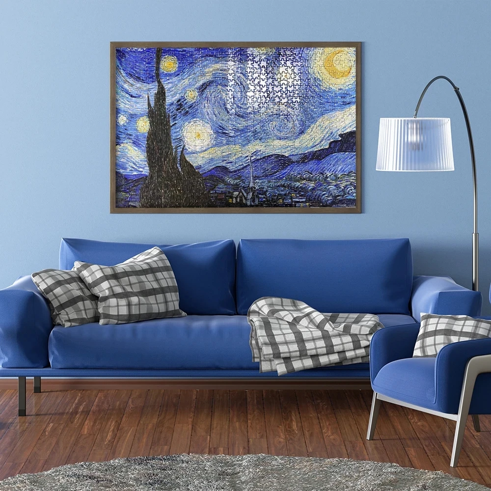 Boutique Planete Jouets France - Puzzle 1000 pièces La Nuit Étoilée de Van Gogh 6 Puzzle 1000 pièces La Nuit Étoilée de Van Gogh – Image 6