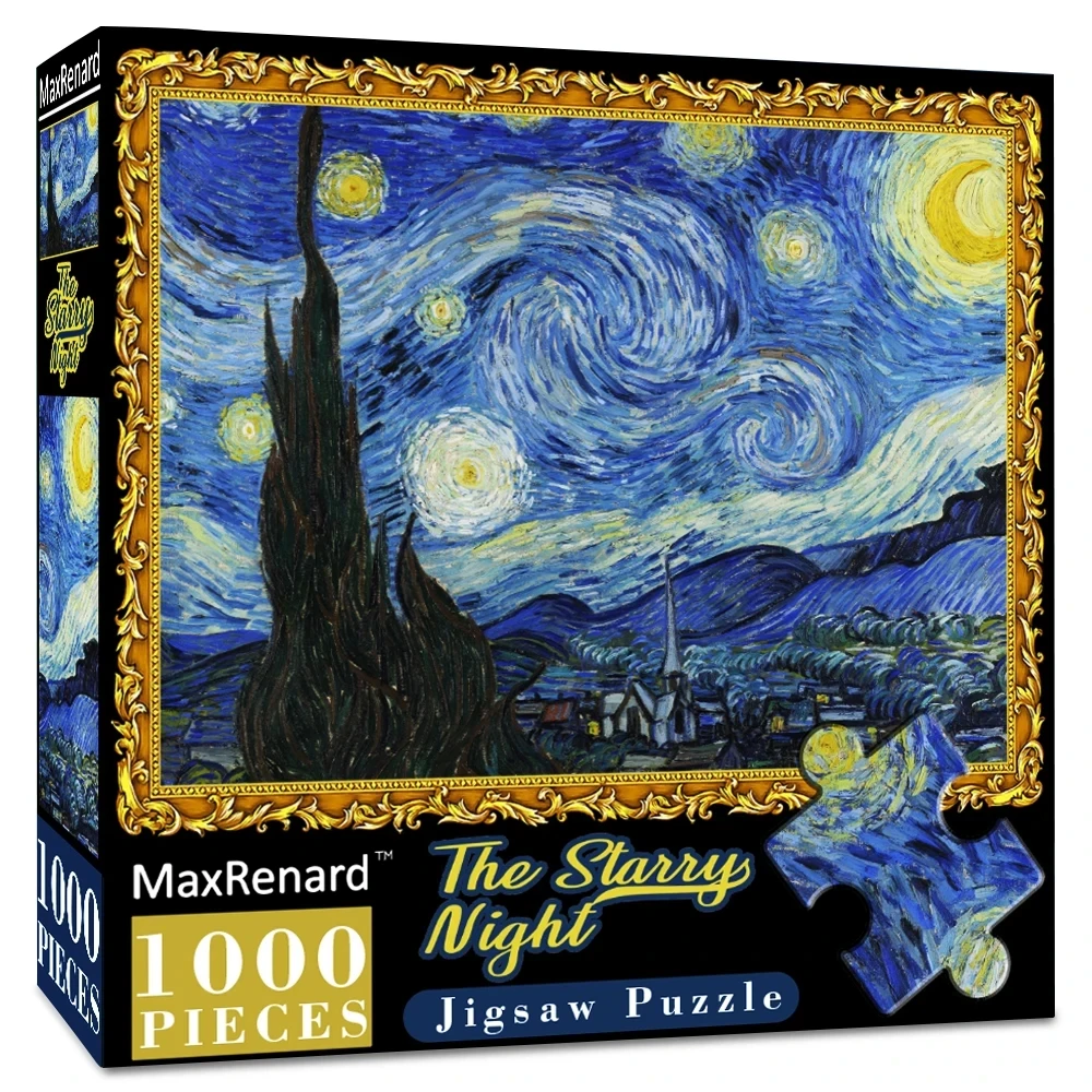 Boutique Planete Jouets France - Puzzle 1000 pièces La Nuit Étoilée de Van Gogh 1 Puzzle 1000 pièces La Nuit Étoilée de Van Gogh
