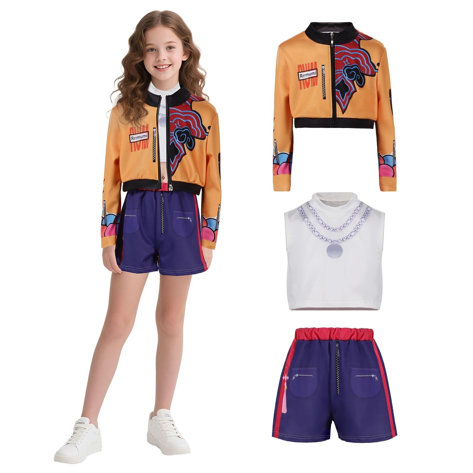 Boutique Planete Jouets France - Costume Rumi K-pop Demon Hunters - Tenue Cosplay Enfant 1 Costume Rumi K-pop Demon Hunters - Tenue Cosplay Enfant - Planete Jouets France