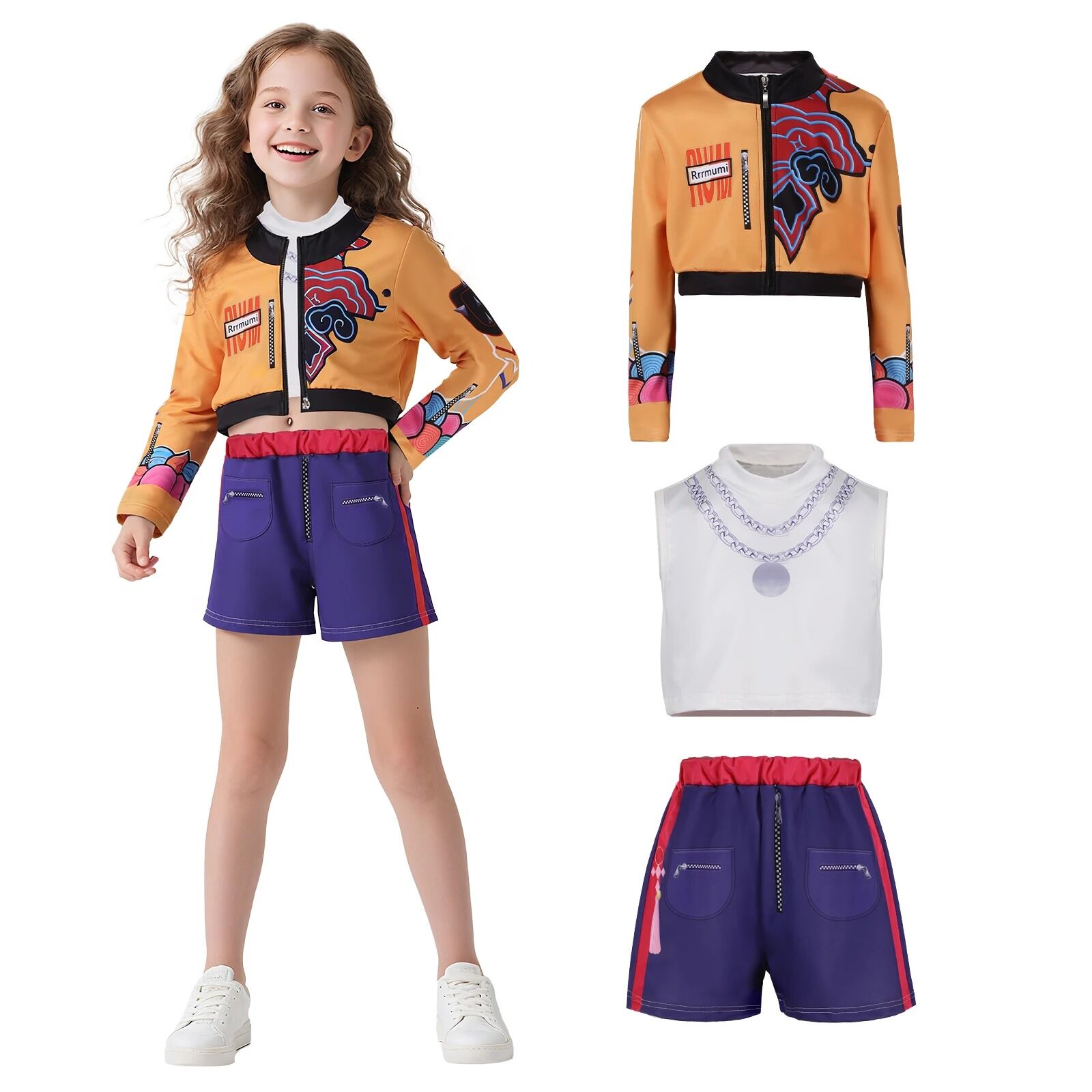 Boutique Planete Jouets France - Costume Rumi K-pop Demon Hunters - Tenue Cosplay Enfant 3 Costume Rumi K-pop Demon Hunters - Tenue Cosplay Enfant – Image 3