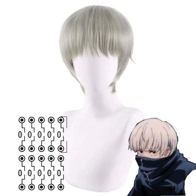 Boutique Planete Jouets France - Perruque Toge Inumaki Autocollants Jujutsu Kaisen 1 Perruque Toge Inumaki Autocollants Jujutsu Kaisen