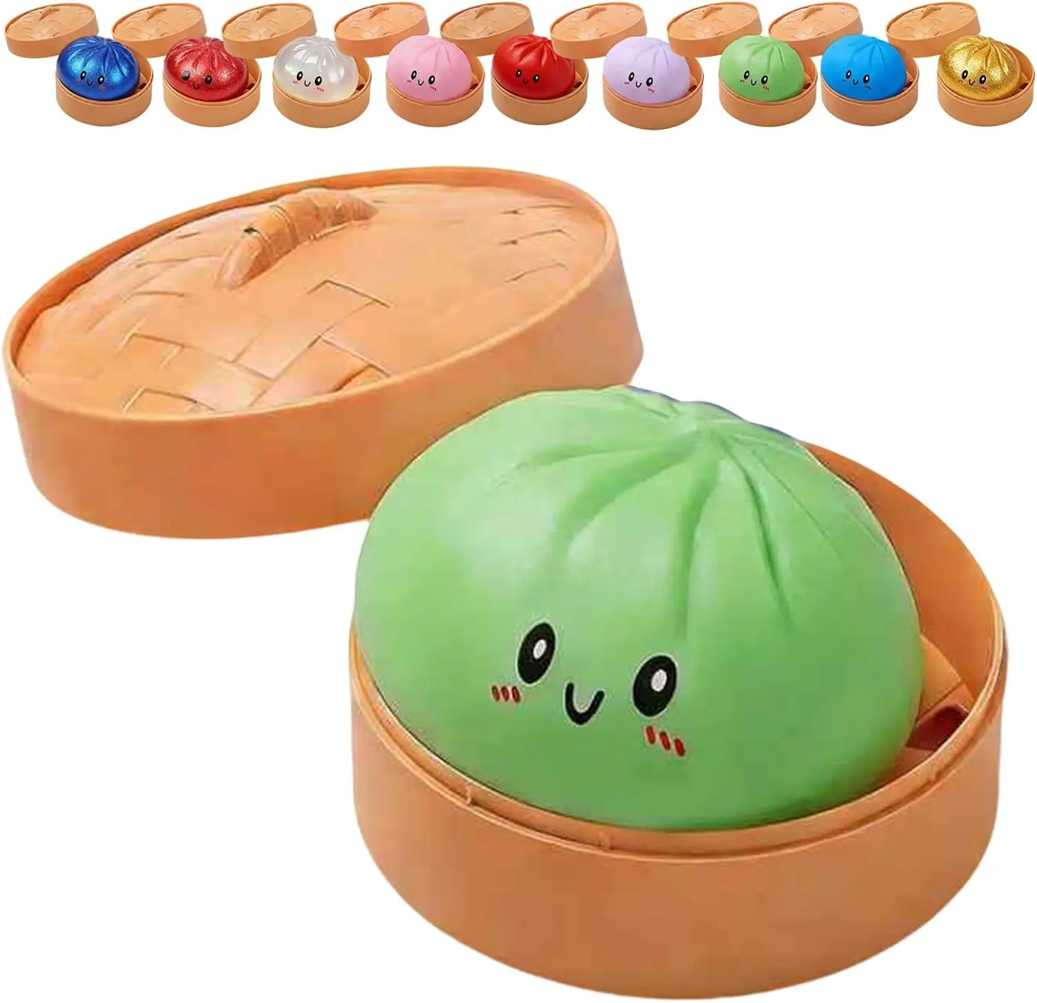 Boutique Planete Jouets France - Dumpling Squishy Vert Matcha 1 Dumpling Squishy Vert Matcha - Planete Jouets France