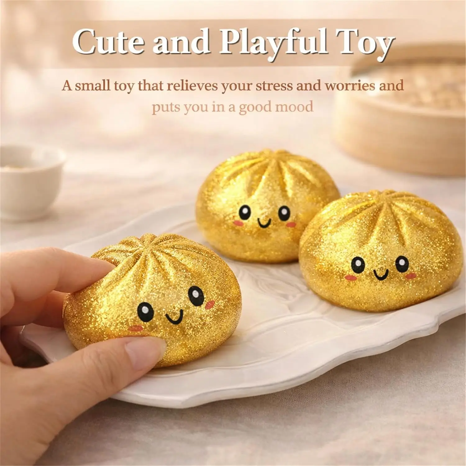 Boutique Planete Jouets France - Dumpling Squishy Vert Matcha 5 Dumpling Squishy Vert Matcha – Image 5