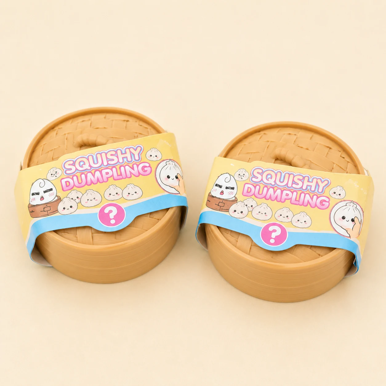Boutique Planete Jouets France - Mini Squishy Dumpling à Paillettes 5,5 cm – Couleur Surprise 8 Deux mini squishies dumpling surprise emballés - Planete Jouets France