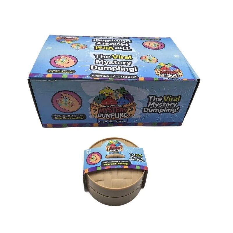 Boutique Planete Jouets France - Squishy Dumpling Dégradé Surprise avec Panier – 1 ou 6 Pièces 6 Boîte et emballage individuel du squishy dumpling surprise - Planete Jouets France