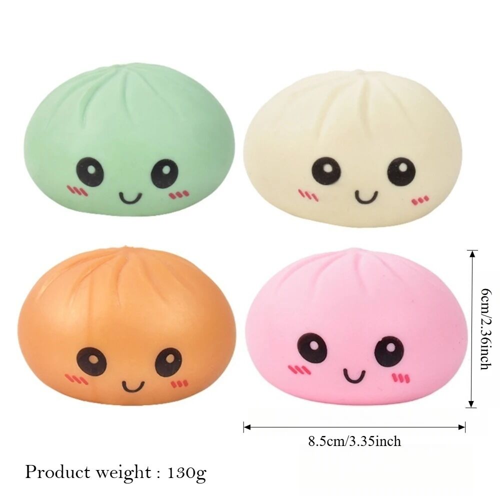 Boutique Planete Jouets France - Squishy Dumpling Pastel avec Panier Vapeur – 4 Couleurs 10 Dimensions du squishy dumpling pastel 8,5 x 6 cm - Planete Jouets France