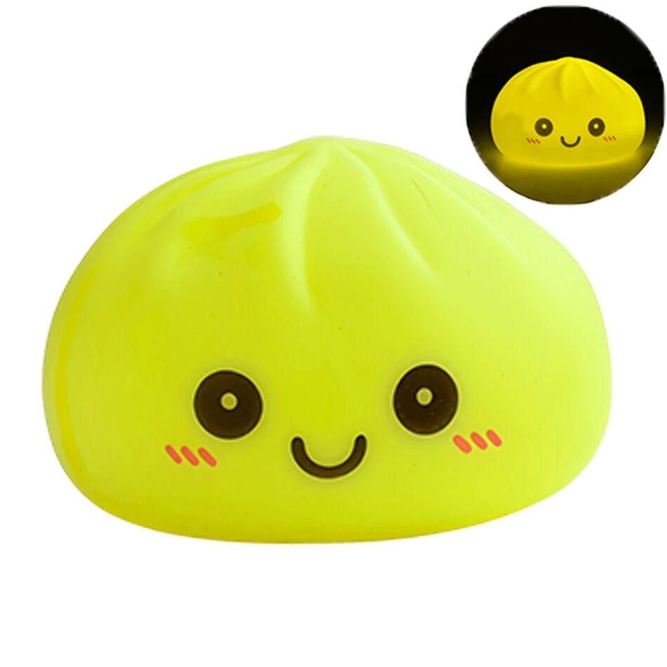 Boutique Planete Jouets France - Squishy Dumpling Lumineux – Veilleuse Kawaii 6 Couleurs 4 Squishy dumpling lumineux jaune - Planete Jouets France