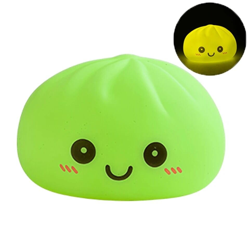 Boutique Planete Jouets France - Squishy Dumpling Lumineux – Veilleuse Kawaii 6 Couleurs 6 Squishy dumpling lumineux vert - Planete Jouets France