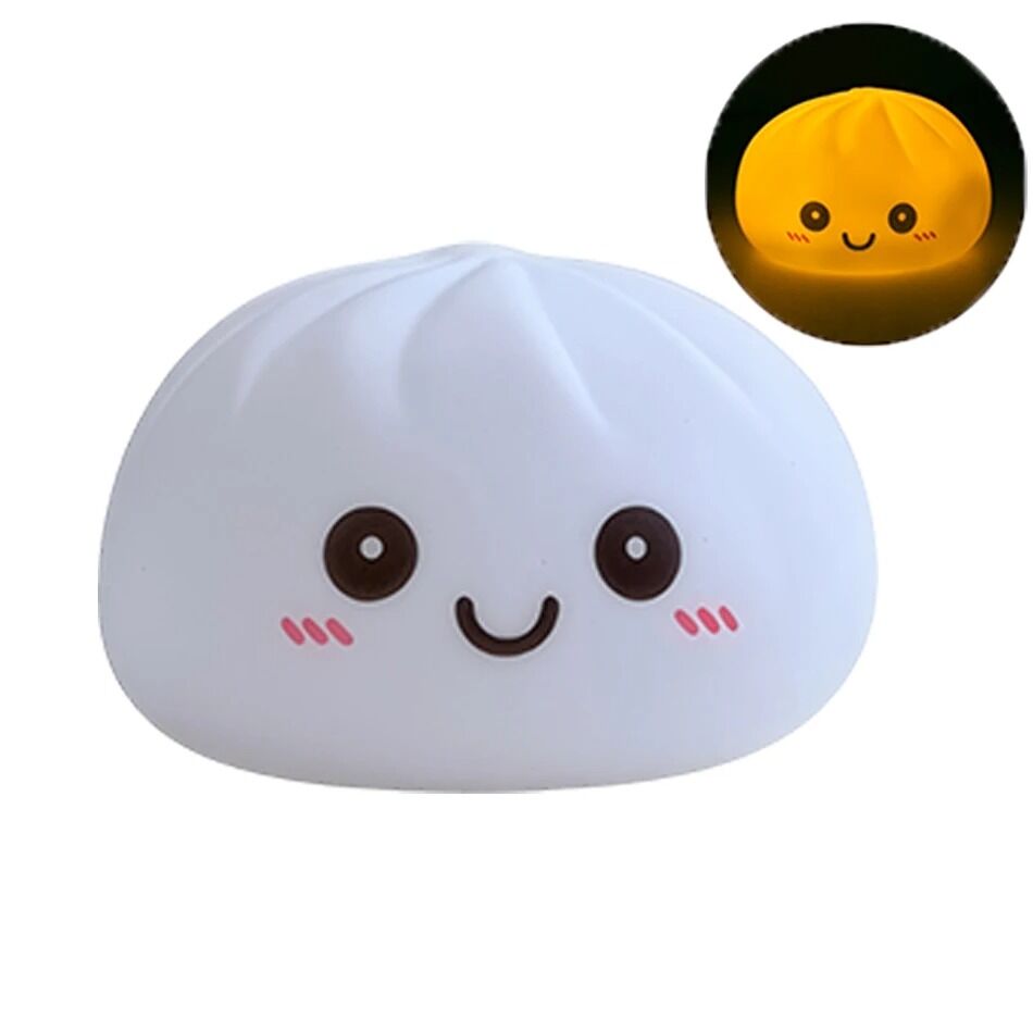 Boutique Planete Jouets France - Squishy Dumpling Lumineux – Veilleuse Kawaii 6 Couleurs 7 Squishy dumpling lumineux blanc - Planete Jouets France