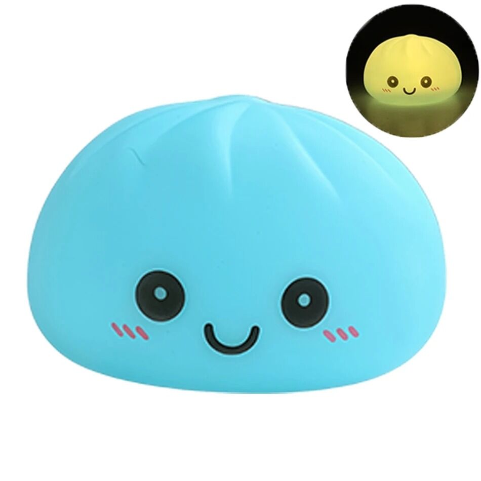 Boutique Planete Jouets France - Squishy Dumpling Lumineux – Veilleuse Kawaii 6 Couleurs 8 Squishy dumpling lumineux bleu - Planete Jouets France