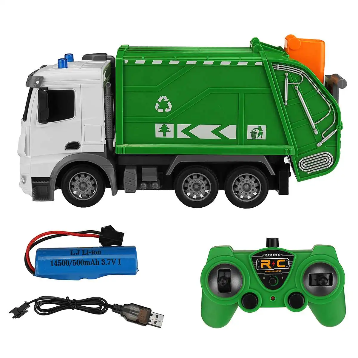 Boutique Planete Jouets France - Camion Télécommandé - Benne à ordures 1/24 1 Camion Télécommandé - Benne à ordures 1/24