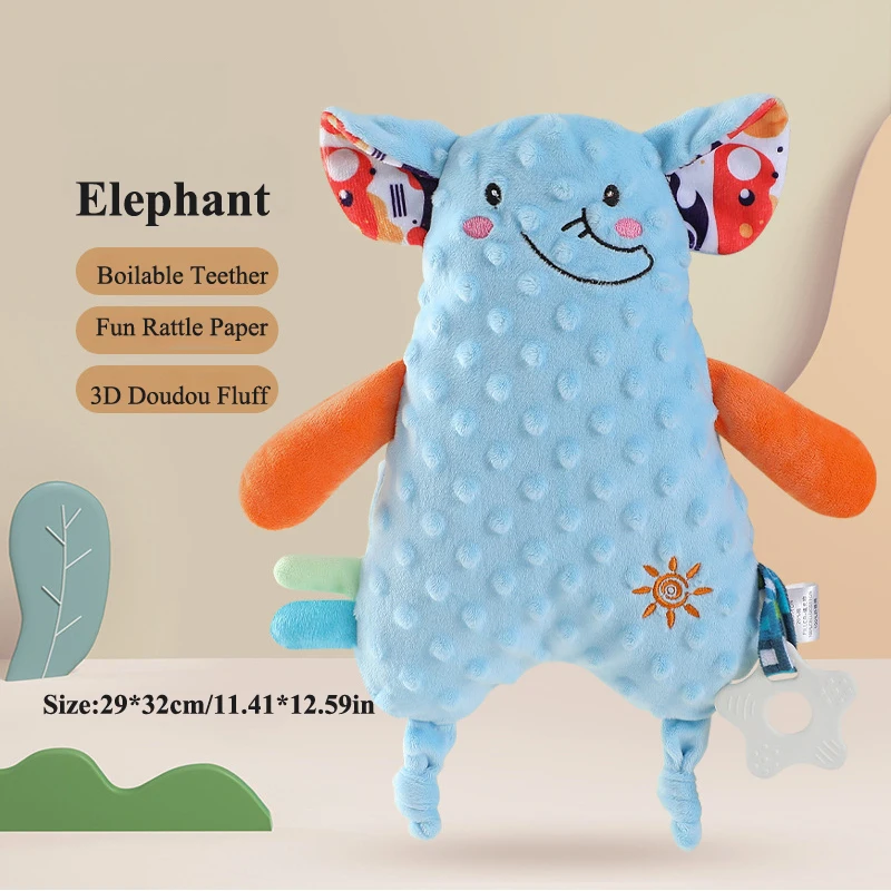 Boutique Planete Jouets France - Doudou Lange Elephant Bleu 1 Planetejouets.com Doudou Lange Elephant Bleu