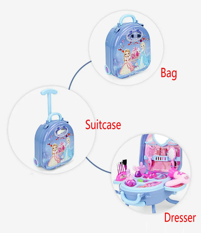 Boutique Planete Jouets France - Valise Coffret de Maquillage Bleu 2 Valise Coffret de Maquillage Bleu – Image 2