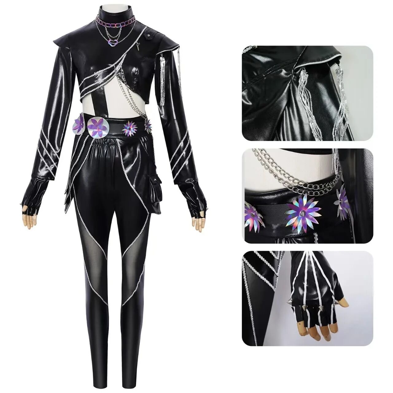 Boutique Planete Jouets France - Cosplay Rumi Zoey Mira - Tenue Demon Hunters K-Pop avec Accessoires Complets 2 Cosplay Rumi Zoey Mira - Tenue Demon Hunters K-Pop avec Accessoires Complets – Image 2